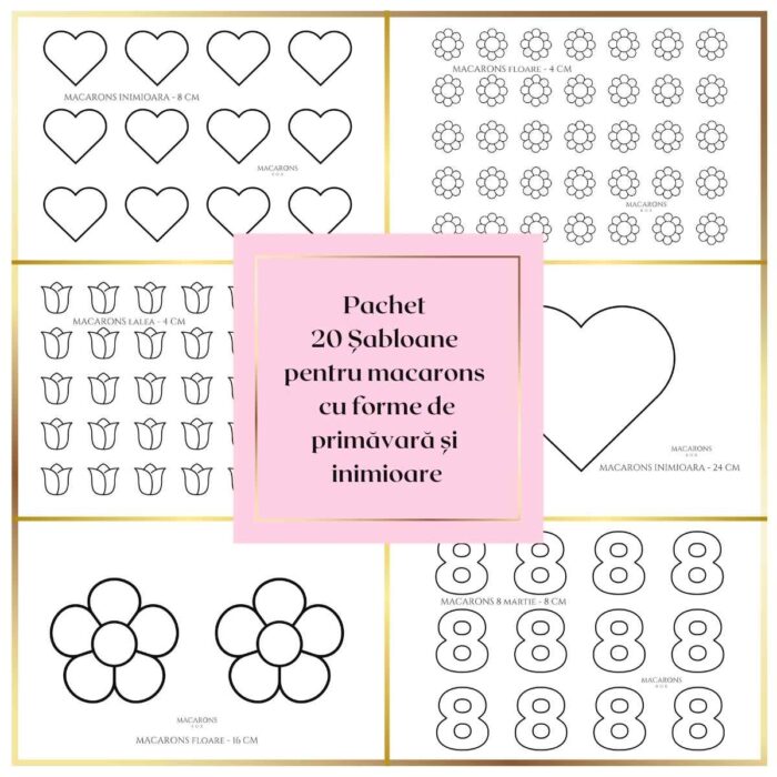 Pachet sabloane macarons (digital) - imagine 2