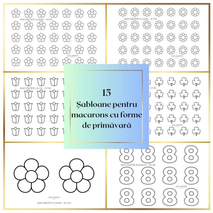 Sablon macarons primavara (digital) - imagine 2