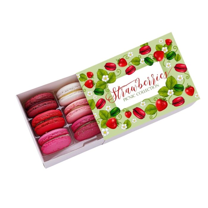 Cutie Macarons – Strawberries Picnic 9 buc - Green - imagine 3